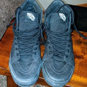 Vans High Top All Black Skate Shoes